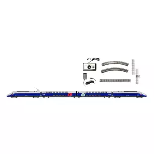 [Junior] Coffret TGV Duplex, livrée bleue et grise avec logo «Carmillon»