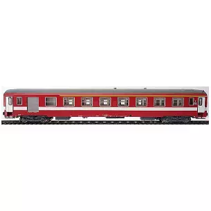 Voiture UIC mixte première classe / fourgon livrée rouge/gris béton "PARIS MASSENA région SUD-OUEST" 