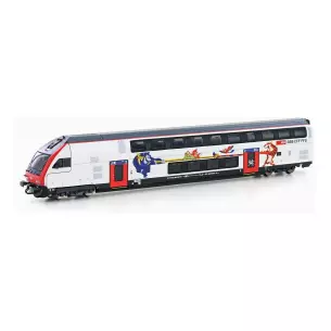 Voiture-pilote IC2020 2 niveaux Hobbytrain H25123 - SBB - N 1/160 - EP VI