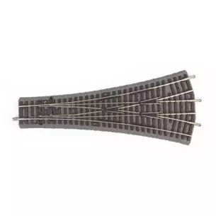 Aiguillage triple avec ballast voie A de dimensions 15°