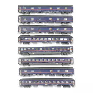 Set 8 Voitures NightJet Models World 2116 - HO 1/87 - ÖBB - EP VI