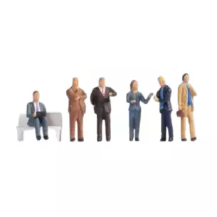 Lot de 6 personnages / hommes d'affaires NOCH 15227 - HO 1/87
