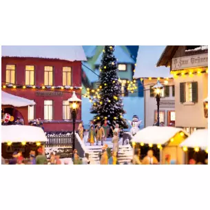 Guirlande lumineuse & étoile de Bethlehem 2x10 LED NOCH 51202 - HO 1/87 - 100 mm