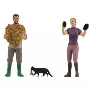 Lot de 2 personnages "Palefrenier et chat" - Pola G 331519 - G : 1/22.5