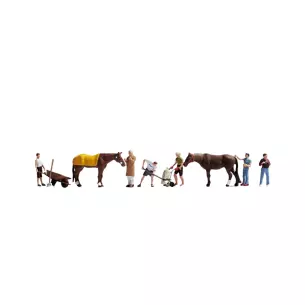Barn / 6 characters / 2 horses accessories