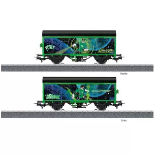 Wagon couvert Green Lantern Marklin Start Up 44830 - HO 1/87 - Superhéros