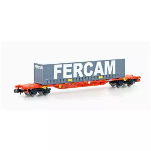 Wagon Porte-Conteneur Sgnss MF Train N33446 - N 1/160 - Wascosa - EP VI