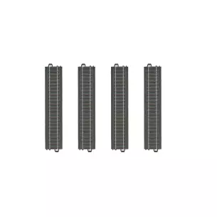 Set of 4 straight track elements with dimensions 188.3 mm