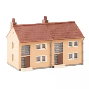 Maison mitoyenne crépi beige toit orange Faller 232573 - N : 1/160 - EP III