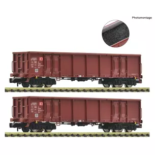 Set 2 wagons tombereaux avec charbon Fleischmann 830257 - N 1/160 DB AG