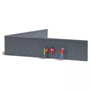 Scène distributeurs de Chewing-gum, mur et 2 personnages BUSCH 7918 - HO 1/87