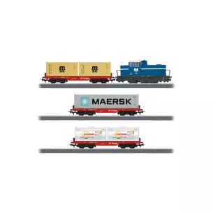 Starting box "Container train" of the carriers "Maersk", "MSC", "Eurotrainer" and "GlobalTrans