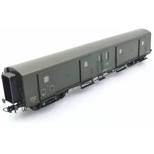 Fourgon à bogie Métallisé ex-PLM - Vert Sans Feux - REE MODELES VB363 - HO 1/87