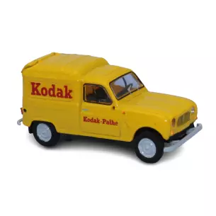 Voiture Renault 4 Fourgonnette, Kodak livrée jaune SAI 2450 - HO : 1/87 -