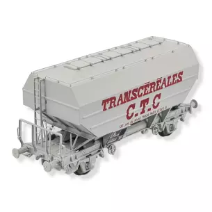 Wagon céréalier CTC gris gros logo - REE MODELES WB731 SNCF HO 1/87 - EP IV