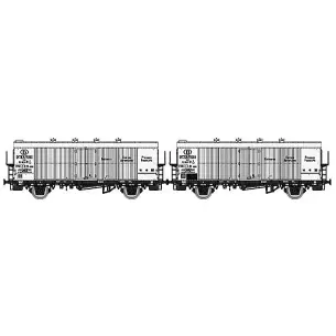 Box of 2 Interfrigo refrigerated cars delivered white with "Foodstuffs" inscription