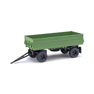 Remorque Type HW 80.11 livrée verte Busch 95043 - HO 1/87