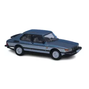 Véhicule Saab 900 Turbo - Bleu et gris - PCX87 0651 - HO : 1/87