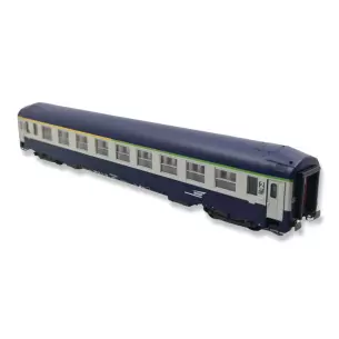 UIC sleeper car mixed first/second class delivered blue/concrete grey with cap logo and grey chassis