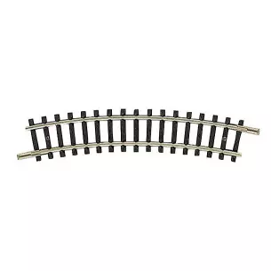 Rail courbe 24° R1 194.6mm de rayon, il faut 15 voies pour faire un cercle