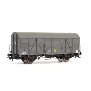 Closed boxcar with grey livery, original condition