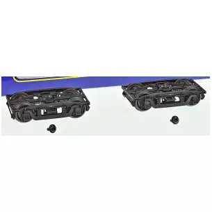 Set of 2 Y2 bogies, 4 bearing boxes, black
