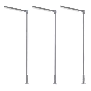 Lot de 3 lampadaires modernes LED - Faller 180121 - HO 1/87