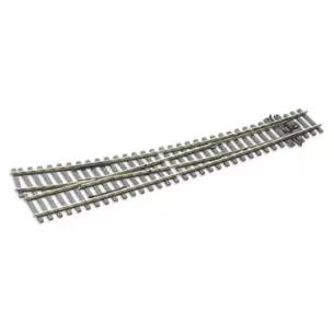 Aiguillage courbe à droite Peco SLE186 Electrofrog 258 mm code 75 - R 1524 & 762 mm - HO 1/87