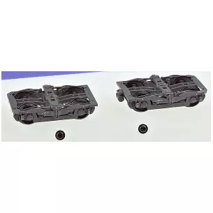 Set of 2 Y24 bogies, 4 SKF boxes, slate grey, 1 type 2 dynamo