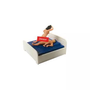 Lot de 2 personnages Scène sexy animée avec lit