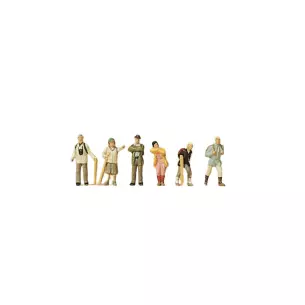 Groupe de randonneurs en excursion - Preiser 79074 - N 1/160e
