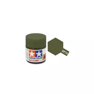 Peinture acrylique - couleur Olive drab JGSDF MAT XF74 - TAMIYA 81774 - 10 mL