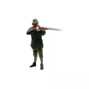 Hunter character with gun and flash