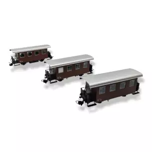 Set 3 Voitures voyageurs Biho/s ROCO 34103 - ÖBB HOe 1/87 EP IV