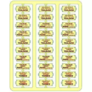 Itinerary Plates red letters SOUTH - WEST