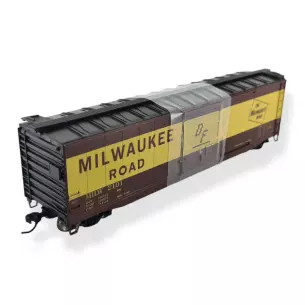 Wagon couvert MILWAUKEE ROAD 2101 RIVAROSSI HR6584A - PRIVAT USA - HO 1/87 