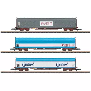 Set of "Evian Vittel Contrex" wagons Marklin 82427 - Z : 1/220 - SNCF - EP V
