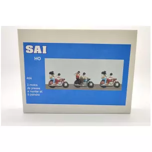 Kit de 3 motos de presse à monter et à peindre