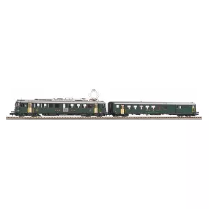 Automotrice électrique Rbe 4/4 avec voiture de contrôle - Piko 94166 - N 1/160 - CFF