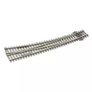 Aiguillage courbe à droite Peco SL86 Insulfrog 258 mm code 100 - R 1524 & 762 mm - HO 1/87
