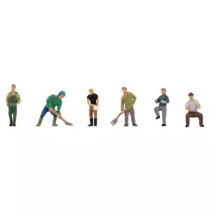 Lot de 6 personnages à la ferme/agriculteurs Faller 151643 - HO : 1/87