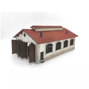 Entrepôt pour 2 locomotives BoisModelisme 205002 - N 1/160 - 140x80x62mm
