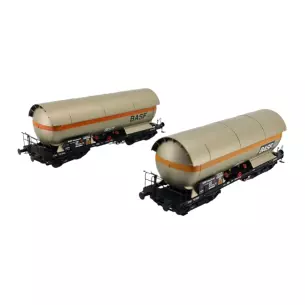 Set 2 Wagons-citernes gaz - Zag beige perle PULLMAN 36535 - DB HO 1/87