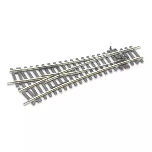 Aiguillage symétrique 168 mm 22,5° Peco ST247 Rayon 859,6 mm - HO : 1/87 - Code 100