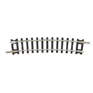 Rail courbe 15° R1 194.6mm de rayon, il faut 24 voies pour faire un cercle
