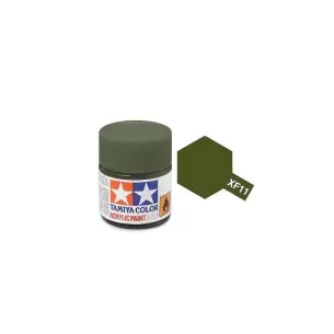 Peinture acrylique - couleur Vert Aéronaval MAT XF11 - TAMIYA 81711 - 10 mL
