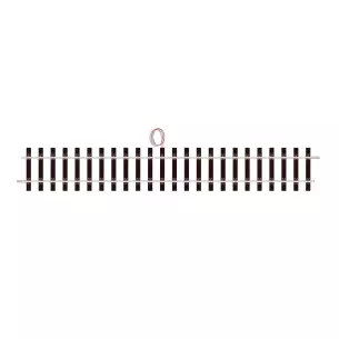 Rail droit avec câble d'alimentation Peco ST702 - O 1/43 - 393.7 mm - Code 124