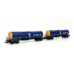 Set 2 wagons citernes Wascosa TILLIG BAHN BS00102 - HO 1/87 - CZ - EP VI