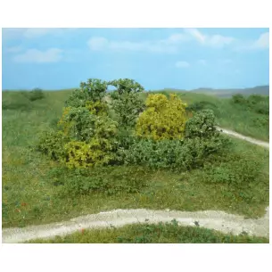 20 Buissons naturels - Vert clair / moyen / foncé - HEKI 1646 - Échelle HO / TT / N / Z