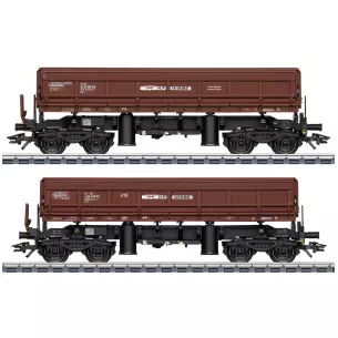 Set of 2 brown-red FAs dump cars MARKLIN 48460 - HO 1/87 - EP VI